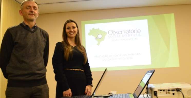 Aiala Maria Santin Preamor (presidente) e Marco Mergen (voluntário) Relatório primeiro quadrimestre 2022 