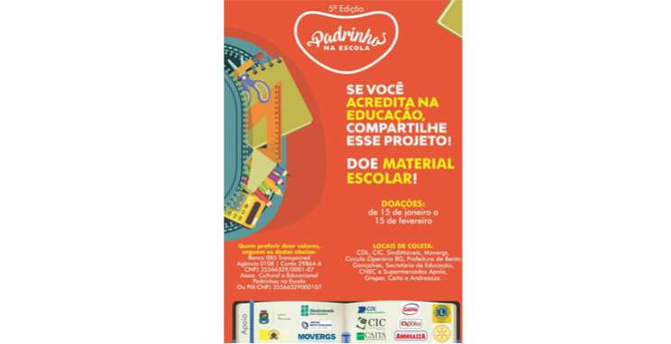 CIC-BG é parceiro do projeto Padrinhos na Escola