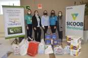 CIC-BG recebe doações de alimentos e agasalhos do Sicoob Meridional