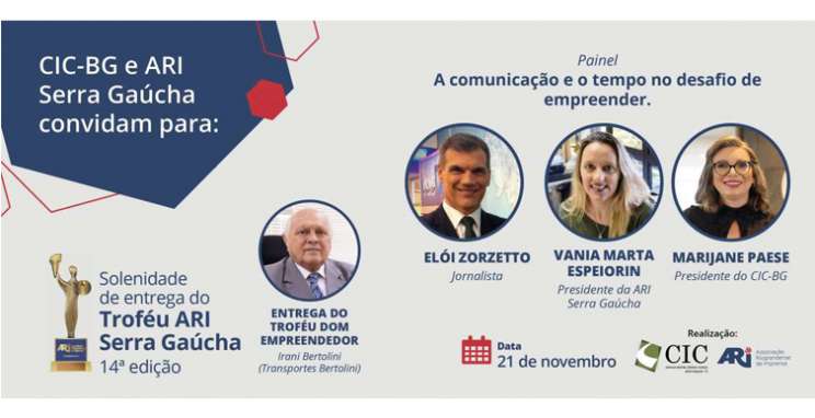 CIC-BG realiza painel sobre empreendedorismo em noite de reconhecimento e homenagens