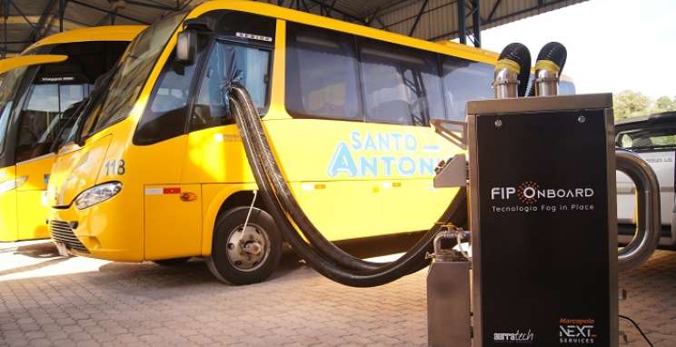 Transporte Santo Antônio inova com sistema de sanitização de veículos 
